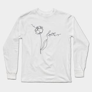 Continuous line flower Long Sleeve T-Shirt